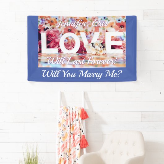 Heiraten Sie mich? Liebe Foto Name Meldung MedBlue Banner (Insitu)