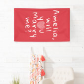Heiraten Sie mich mit dem "Heart Red Romantic prop Banner (Insitu)