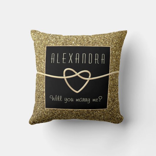 Heiraten Sie mich mit dem Kissen (Rückseite)