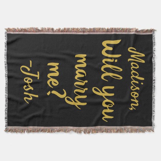 Heiraten Sie mich mit der Dekoration des Vorschlag Decke (Vorderseite)