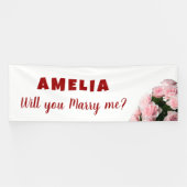 Heiraten Sie mich mit einem romantischen Vorschlag Banner (Horizontal)