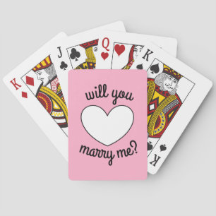 Heiraten Sie mich mit Karten spielen von dalDesign Spielkarten