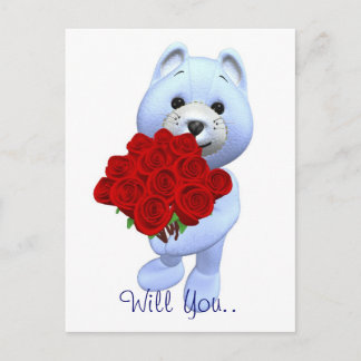 Heiraten Sie mich mit Postcard-See zurück Postkarte