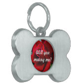 "Heiraten Sie mich?" Mitteilung auf Roter Rose Tiermarke (Vorderseite links)