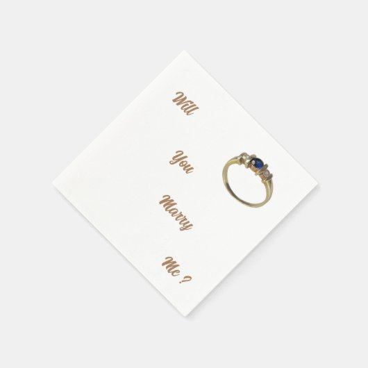 "Heiraten Sie mich" Napkin Serviette (Ecke)