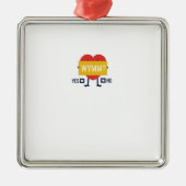 Heiraten Sie mich? Ornament Aus Metall (Vorne)