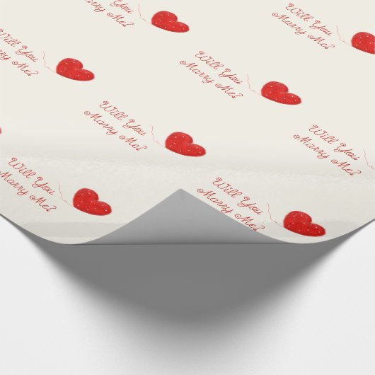 heiraten Sie mich Packpapier (Ecke)