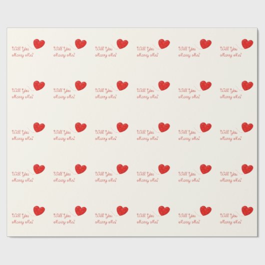 heiraten Sie mich Packpapier (Flach)