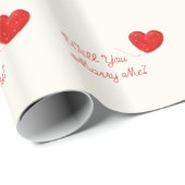 heiraten Sie mich Packpapier (Rolleneckpunkt)