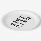 Heiraten Sie mich? Pappteller (Schrägansicht)