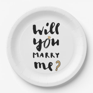 Heiraten Sie mich? Pappteller