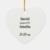 Heiraten Sie mich Personalisiert? Keramik Ornament (Hinten)