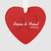 Heiraten Sie mich? Personalisiert Ornament (Rückseite)