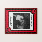 Heiraten Sie mich? Personalisierter romantischer V Puzzle (Horizontal)