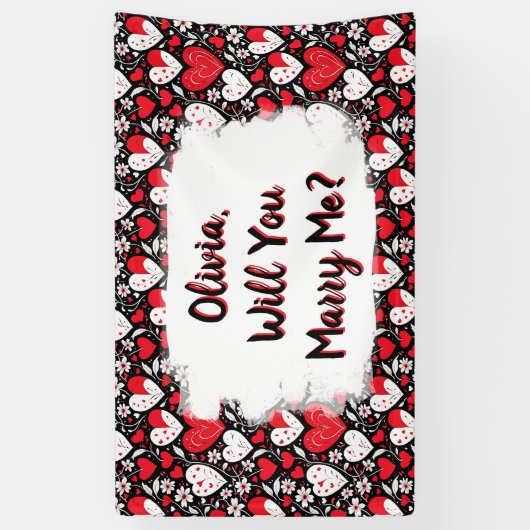 Heiraten Sie mich, Personalisierter Vorschlag Banner (Vertikal)