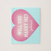 Heiraten Sie mich? Pink Fade Heart Puzzle (Vertikal)