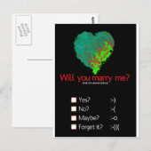 Heiraten Sie mich? Postkarte (Vorne/Hinten)