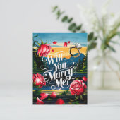 Heiraten Sie mich? Postkarte (Stehend Vorderseite)