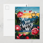 Heiraten Sie mich? Postkarte (Vorne/Hinten)