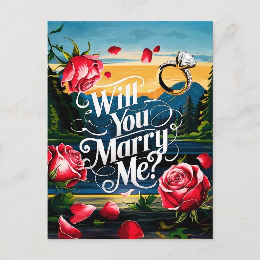 Heiraten Sie mich? Postkarte (Vorderseite)