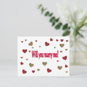 Heiraten Sie mich? Postkarte (Stehend Vorderseite)