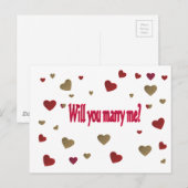 Heiraten Sie mich? Postkarte (Vorne/Hinten)