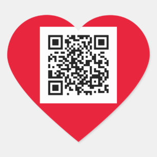 Heiraten Sie mich? QR-Code Herz-Aufkleber