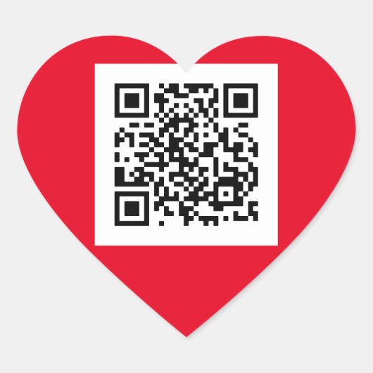 Heiraten Sie mich? QR-Code Herz-Aufkleber (Vorderseite)