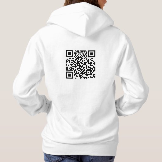 Heiraten Sie mich? QR-Code Hoodie (Rückseite)