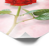 Heiraten Sie mich? Rose und Rotes Herz, Name Fotodruck (Ecke)