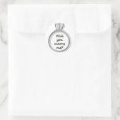 Heiraten Sie mich? Runder Aufkleber (Tasche)