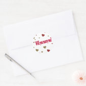 Heiraten Sie mich? Runder Aufkleber (Umschlag)