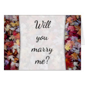 "Heiraten Sie mich?" + Rustikale, gefallene Herbst (Vorderseite (Horizontal))