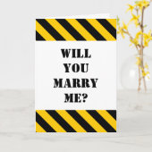 "Heiraten Sie mich?" + Schwarze und Gelbe Streifen Karte (Gelbe Blume)