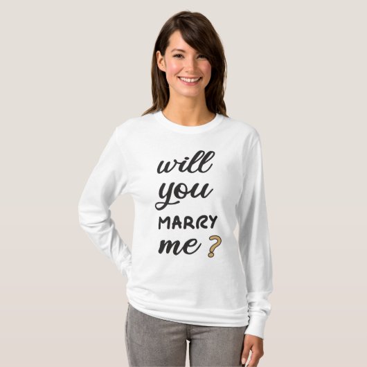 Heiraten Sie mich? T-Shirt (Vorne ganz)