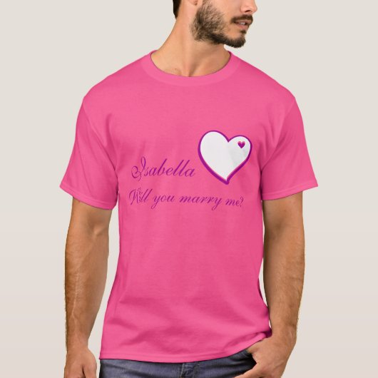 Heiraten Sie mich? T-Shirt (Vorderseite)