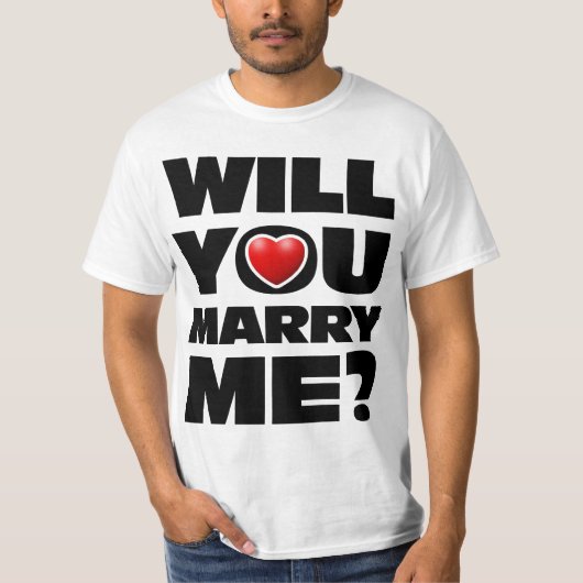 Heiraten Sie mich? T-Shirt (Vorderseite)