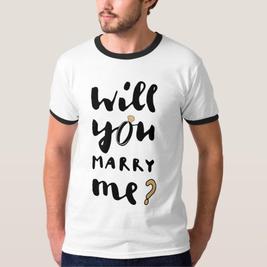 Heiraten Sie mich? T-Shirt (Vorderseite)