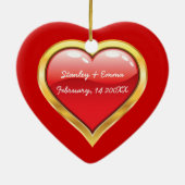 Heiraten Sie mich? Valentine's Day Keramikornament (Hinten)