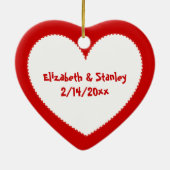 Heiraten Sie mich? Valentinische Hubschrauberlande Keramik Ornament (Hinten)