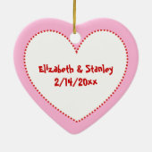 Heiraten Sie mich? Valentinische Hubschrauberlande Keramik Ornament (Hinten)