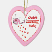 Heiraten Sie mich? Valentinische Hubschrauberlande Keramik Ornament (Links)