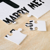 Heiraten Sie mich verbogen Knie-Mann u. Frau Puzzle (Seite)