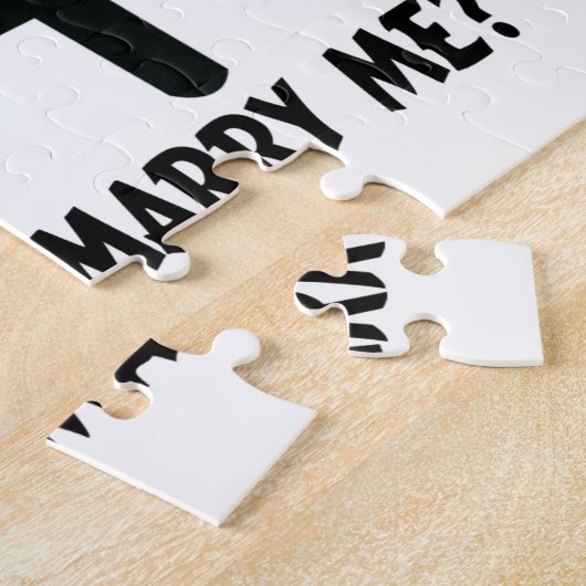 Heiraten Sie mich verbogen Knie-Mann u. Frau Puzzle (Seite)