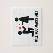 Heiraten Sie mich verbogen Knie-Mann u. Frau Puzzle (Vertikal)