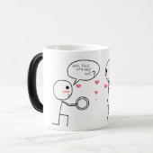 Heiraten Sie mich Verwandlungstasse (Vorderseite Links)