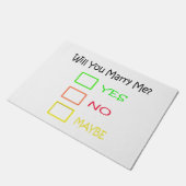 Heiraten Sie mich von Shirley Taylor Fußmatte (Schrägansicht)