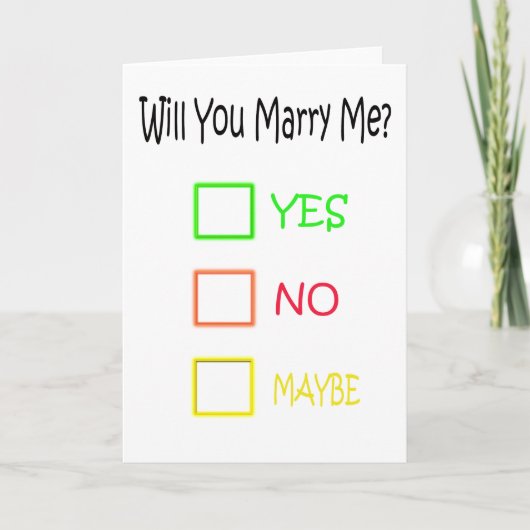 Heiraten Sie mich von Shirley Taylor Karte (Vorderseite)