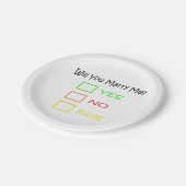 Heiraten Sie mich von Shirley Taylor Pappteller (Schrägansicht)