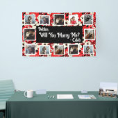 Heiraten Sie mich Vorschlag Banner mit Fotos (Messeveranstaltung)